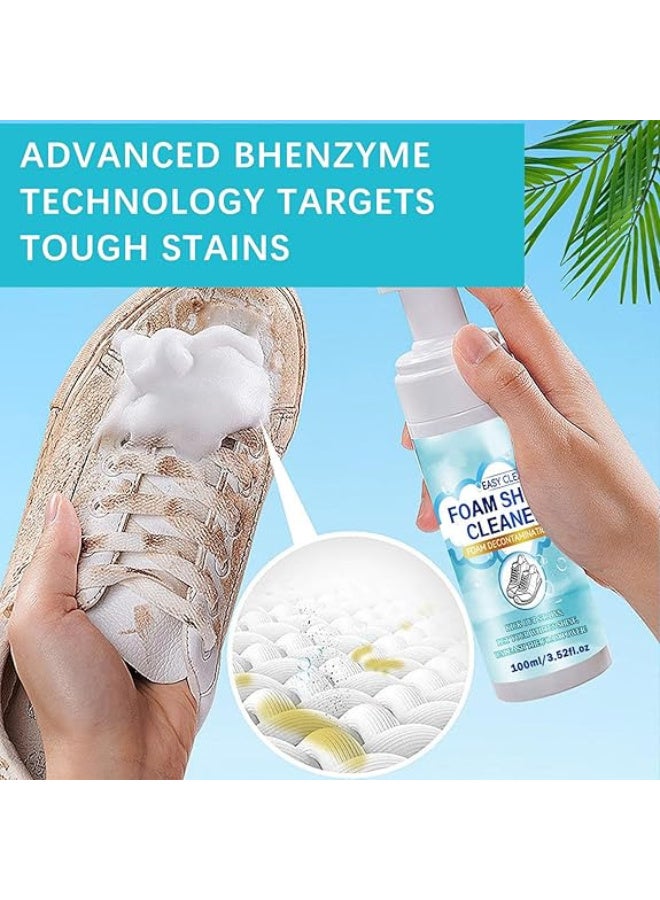 Hope Shoe Cleaner, Sneaker Cleaning Kit, 200 ml Sneaker Cleaner Foam with Brush, Towel and Sponge, White Shoe Cleaner, Basketball Cleaner, Shoe Cleaning Kit, Black, One Size - Image 4
