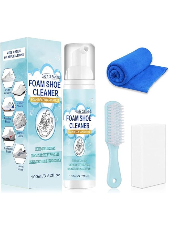 Hope Shoe Cleaner, Sneaker Cleaning Kit, 200 ml Sneaker Cleaner Foam with Brush, Towel and Sponge, White Shoe Cleaner, Basketball Cleaner, Shoe Cleaning Kit, Black, One Size - Image 3