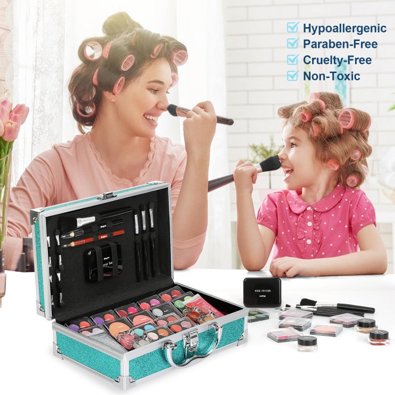 Anpro All-In-One Makeup Kit for Girls 10-12 with Case, Pro Teen Makeup Set, Tween Makeup Kit for Teens Women, Full Make Up Starter Kit with Brushes, Lipstick, Eye Shadow, Palette, Blush, Glitter Gel - Image 4