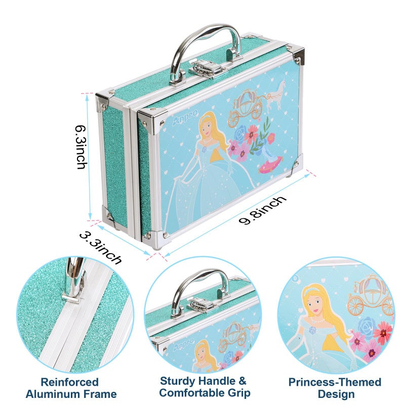 Anpro All-In-One Makeup Kit for Girls 10-12 with Case, Pro Teen Makeup Set, Tween Makeup Kit for Teens Women, Full Make Up Starter Kit with Brushes, Lipstick, Eye Shadow, Palette, Blush, Glitter Gel - Image 5