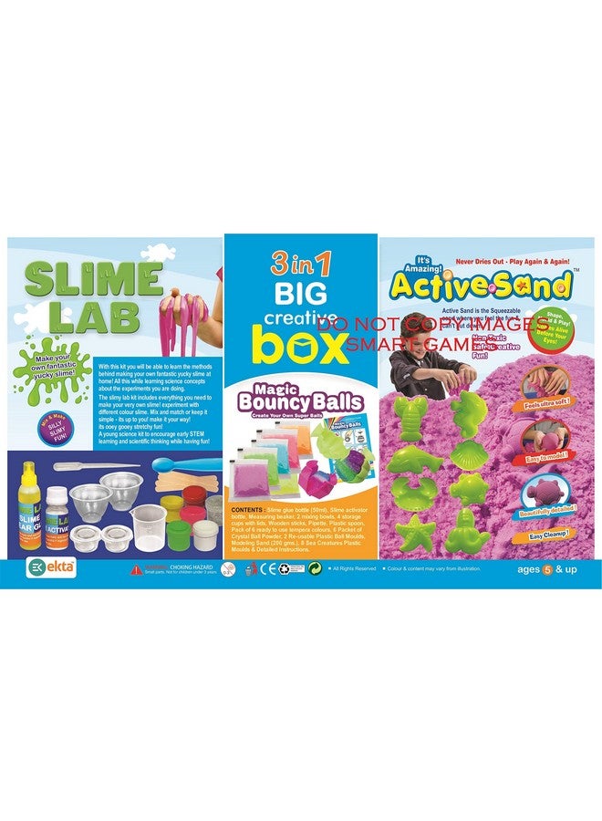 إيكتا صندوق إبداعي كبير 3 في 1 مع مختبر الوحل وكرات القفز السحرية وكائنات بحرية رملية نشطة - Image 2