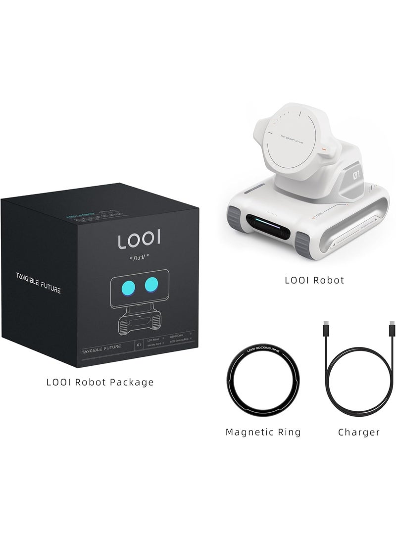 TangibleFuture LOOI Robot-Space Black – AI Desktop Companion with ChatGPT Voice Interaction, Memory, Personality, Gesture & Face Recognition, Emotional Support, and 10W Wireless Charging - Image 5