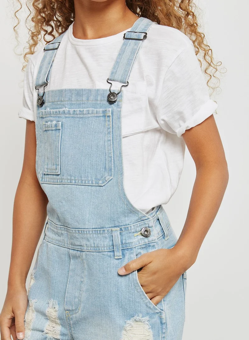 Bardot Junior Teen Ripped Dungaree