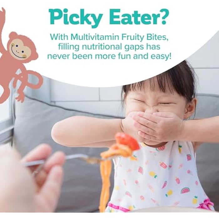 Biostime Kids Multivitamin Gummies with Probiotics & 11 Essential Vitamins (Ages 4+) | Multivitamin for Kids | No Added Sugar Fruity Bites | Free from Top 9 Allergens | 50 Count - Image 3