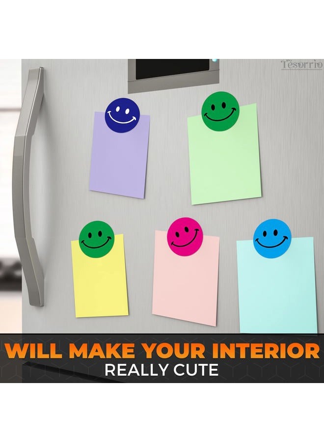 Tesorrio 500 PCS Smiley Face Stickers - Roll of Removable Colorful Happy Face Sticker Encourage Smile Labels for Teacher Students Class Kids Little Reward Circle Self Adhesive Paper Pieces Teaching Supplies - Image 4