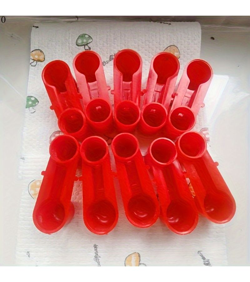 Red 5pcs Automatic Waterer For Pigeons Chickens Birds Double Port Water Feeder - Image 5