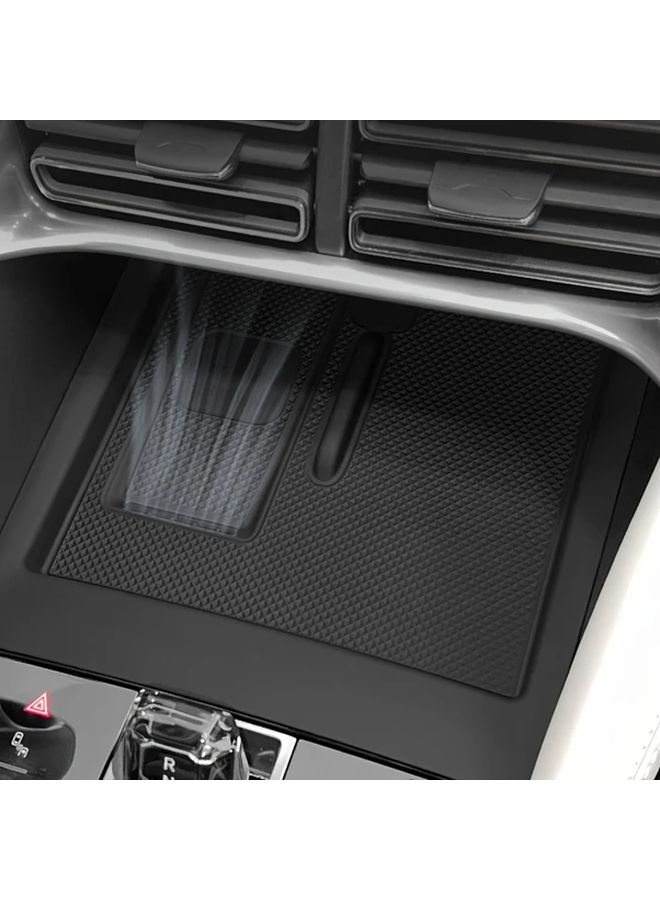Black Car Center Console Organizer Tray Non Slip Spill Proof Storage for Compatible EVs - Image 3