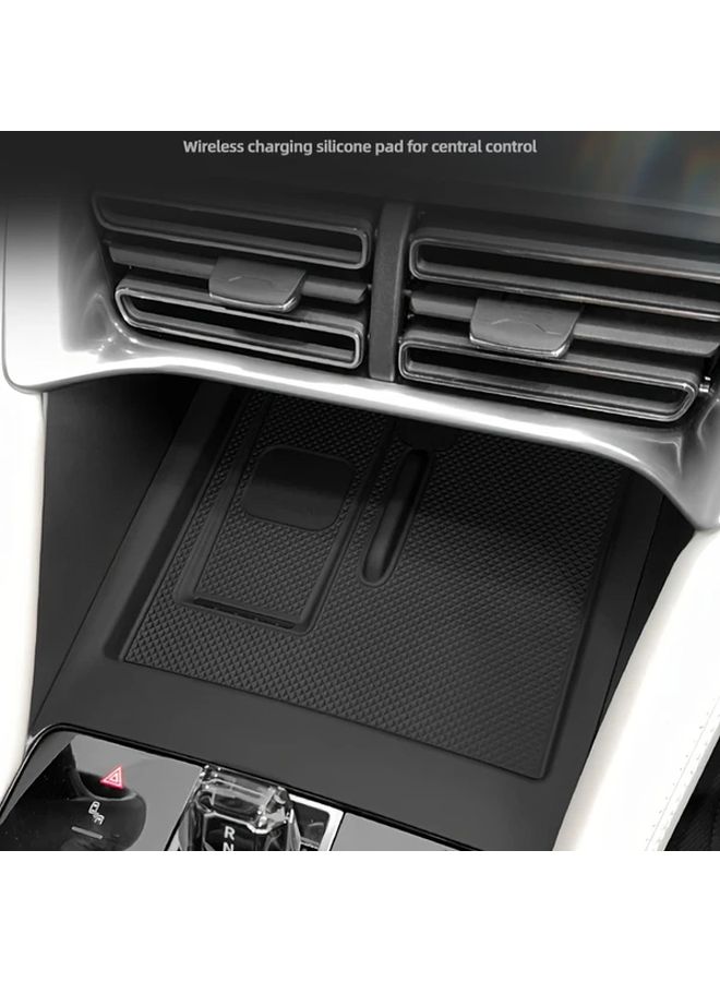 Black Car Center Console Organizer Tray Non Slip Spill Proof Storage for Compatible EVs - Image 5