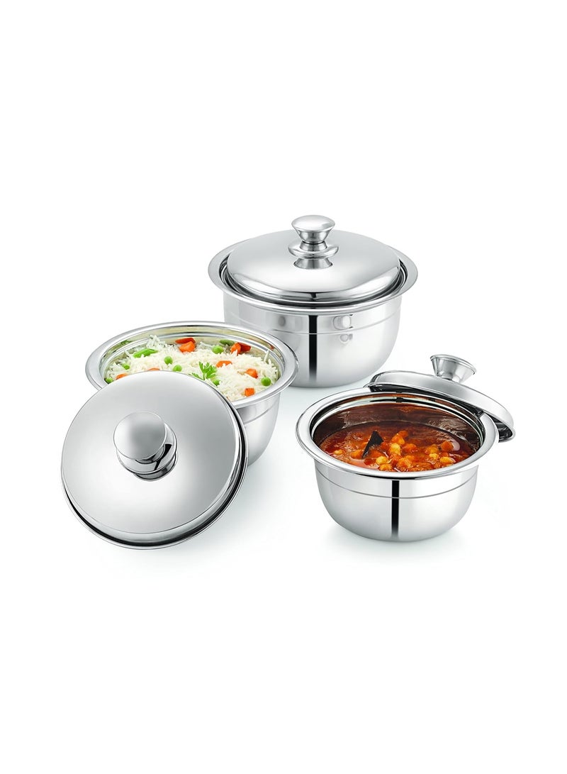Neelam Neealm Stainless Steel Premier Conical Sauce Pot 3 Pieces with Stainless Steel Lid - Image 4