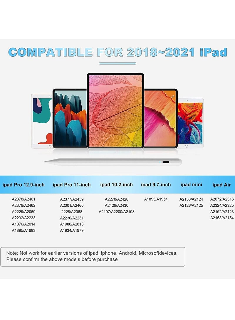 ELTRAZONE قلم ستايلس لجهاز iPad Pencil من الجيل الثاني [شحن لاسلكي/رفض راحة اليد/حساس للإمالة لجهاز Apple iPad Pro 1/2/3/4/5th 11/12.9inch، iPad Air 4/5th، iPad Mini 6th قلم نشط - Image 4