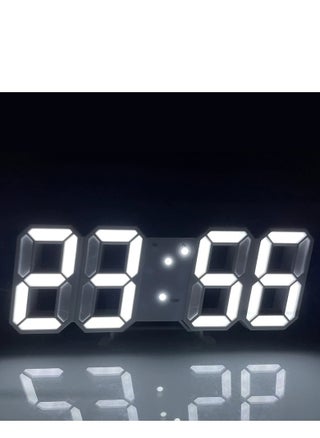 3D Wall Led Alarm Digital Clock White Number Time Clock with Automatic Brightness Adjustable, 12/24 Hr Time/Date Temperature Display, Electric Nightlight Alarm Clock for Modern Home Decoration - pzsku/ZA31C58AE1DF967733BA8Z/45/_/1709104407/897c3632-f612-46ae-a100-5b9bbaf73582