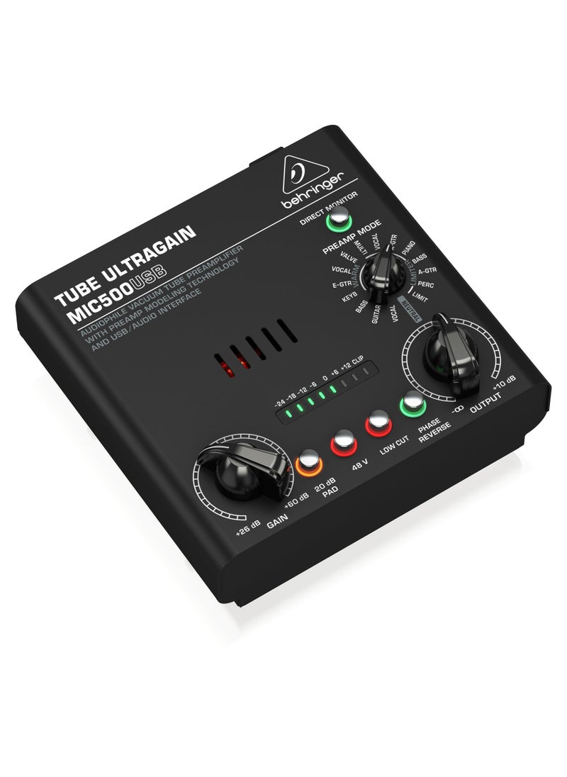 behringer Behringer MIC500USB Audiophile Vacuum Tube Preamplifier  - Image 2