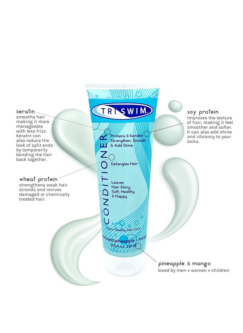 Triswim TRISWIM Scented Moisturizing Conditioner, Detangles, and Repairs Chlorine Damaged Hair for Swimmers and Athletes  - Image 2
