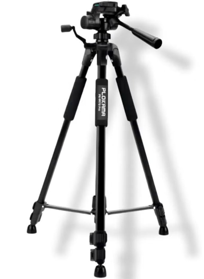 PLOKAMA PK9970 Professional Tripod Stand 190cm for Mobile Phone & Camera, Adjustable Height Camera Tripod with Phone Holder, Portable Photography Stand for Video, Vlogging and Content Creation - Image 1