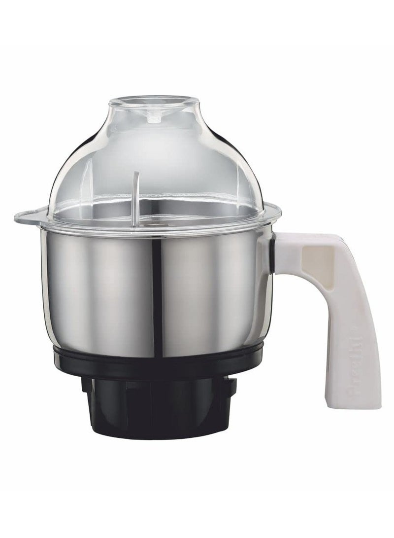 Preethi MGA-504 0.5-L Jar (Steel and Transparent) | Stainless Steel & Glass | Built-in Grinder | Brushed Finish - Image 1