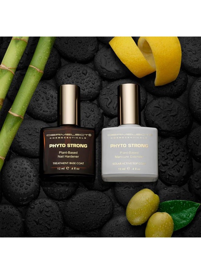 Dermelect Phyto Strong Natural Nail Duo (2 full size pcs) Protein-Peptide Infused Base Coat & Top Coat Set, Strengthening, Hardening, for All Nail Types, Plant-Based, Vegan, Cruelty Free, Non-Toxic. - Image 3