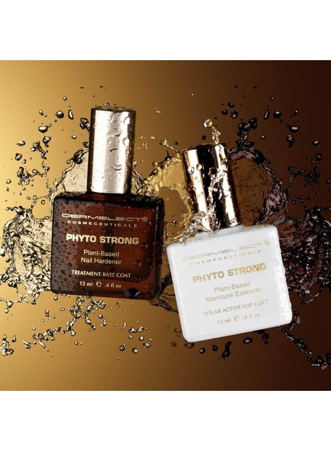 Dermelect Phyto Strong Natural Nail Duo (2 full size pcs) Protein-Peptide Infused Base Coat & Top Coat Set, Strengthening, Hardening, for All Nail Types, Plant-Based, Vegan, Cruelty Free, Non-Toxic. - Image 5