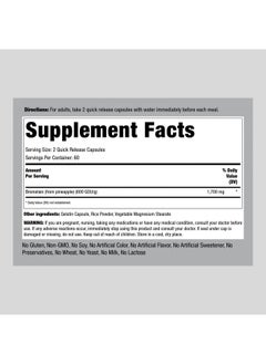 Piping Rock Bromelain Supplement ; 1700 Mg ; 120 Capsules ; Supports Digestive Health ; Pineapple Enzyme ; Nongmo Gluten Free  - Image 3