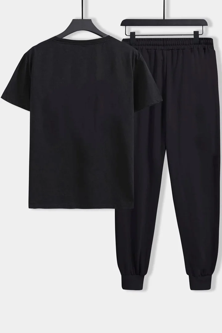ONLYTRENDWEAR Unisex Tupac Coffee 2-Piece Tracksuit Set S.m. Black