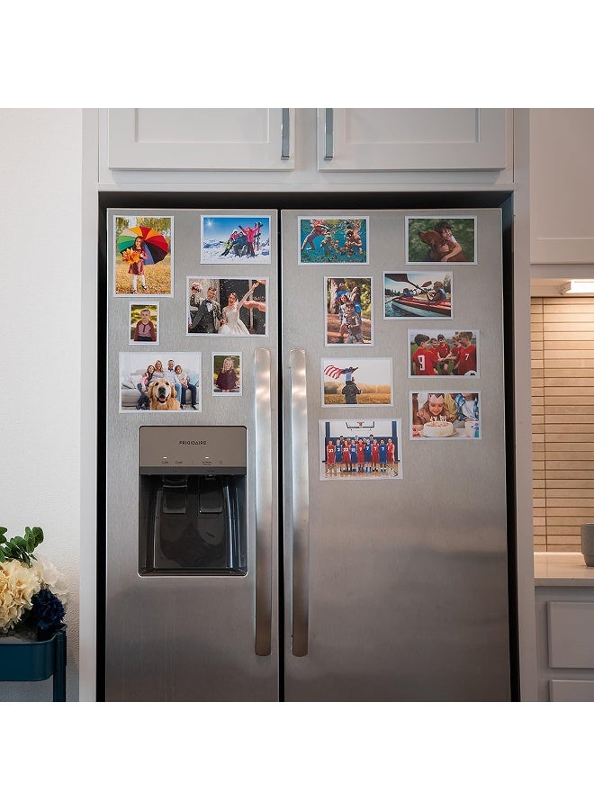 Magtech Magtech Magnetic Photo Pocket Picture Frame White Holds 4 x 6 Inches Photos 25 Pack Made in the USA 14625  - Image 3