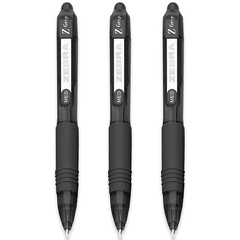 Zebra Pen Zebra Z-Grip Smooth Mini Retractable Ballpoint Pens - 1.0mm - Black - Pack of 3 - Image 1