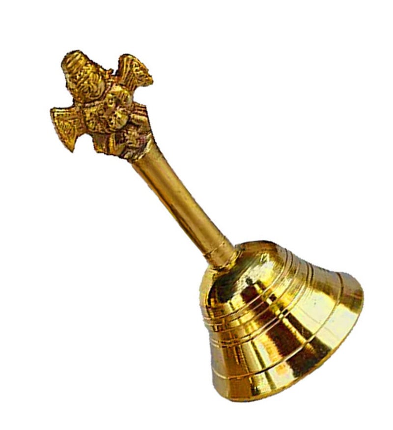 Tia Crafts Garuda Sheshanag Brass Pooja Ghanti Pooja, Religious Item, Brass Bell Pooja Bell (Small) - Image 5