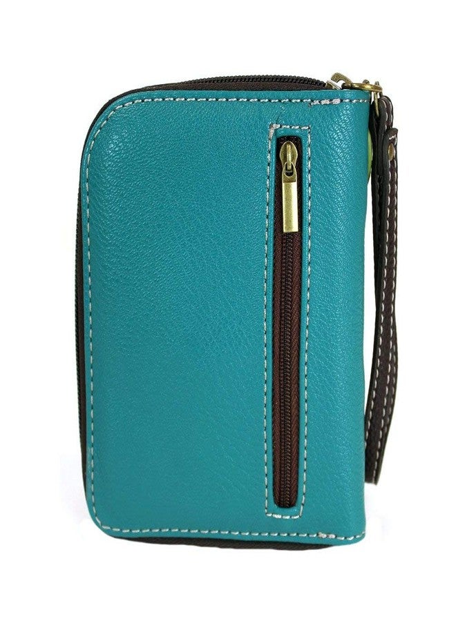 Chala Group Frog Zip-Around Wallet/Wristlet, Gift for Frog Lovers, Turquoise, 5" x 6" x 1" - Image 2