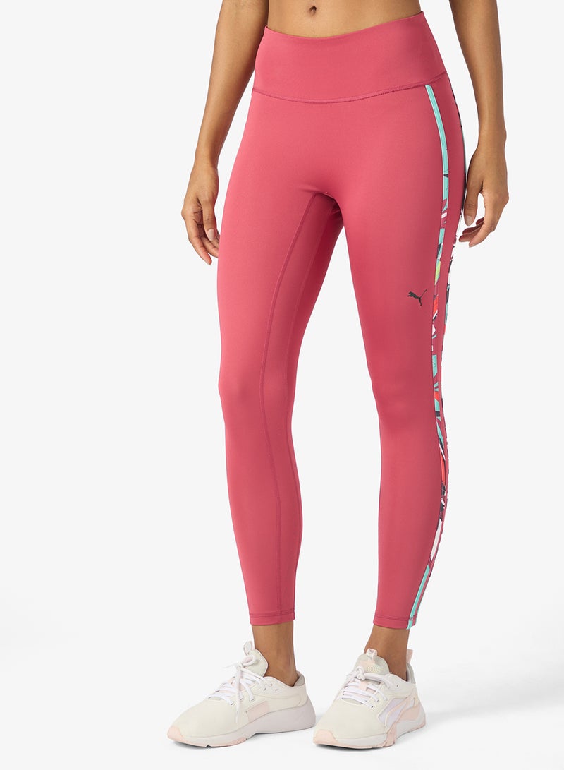 PUMA 7/8 All Over Printed Tropical High Waist Tights - Image 1