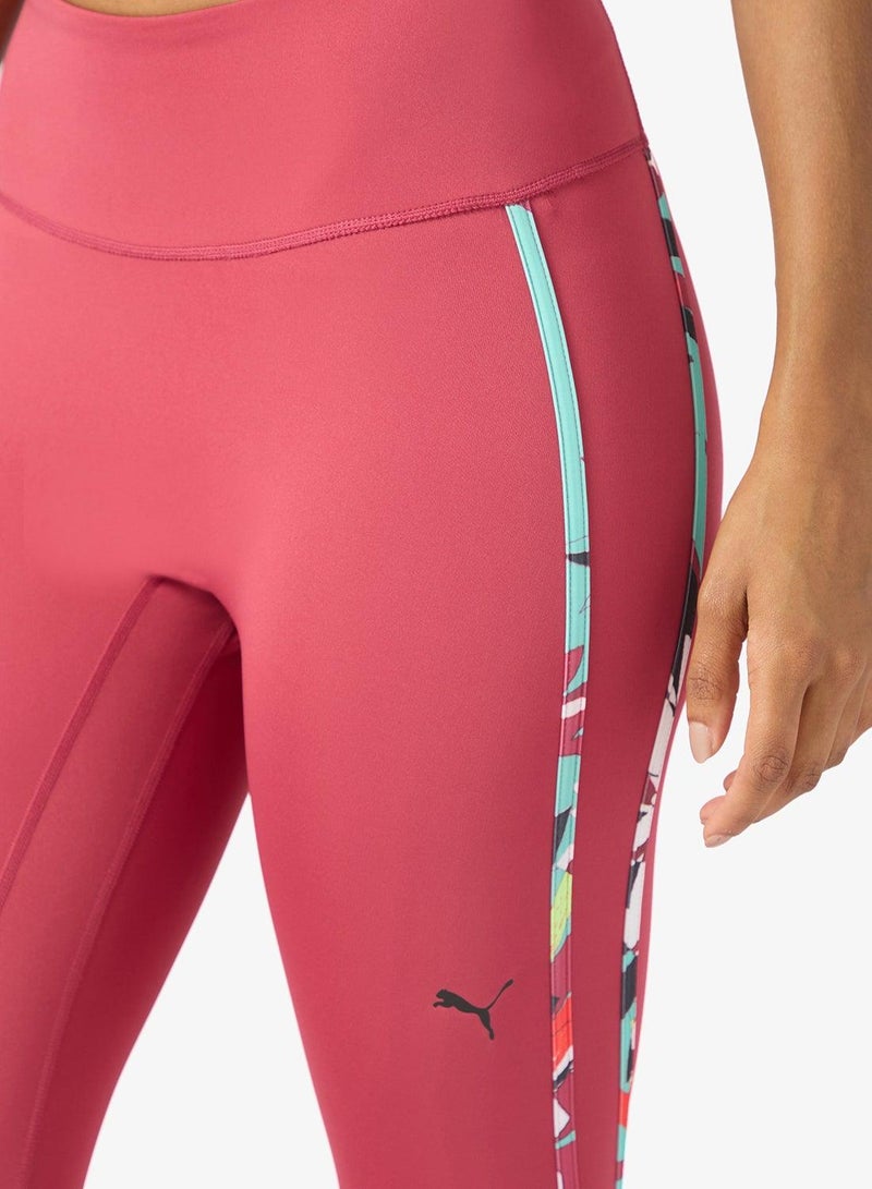 PUMA 7/8 All Over Printed Tropical High Waist Tights - Image 3