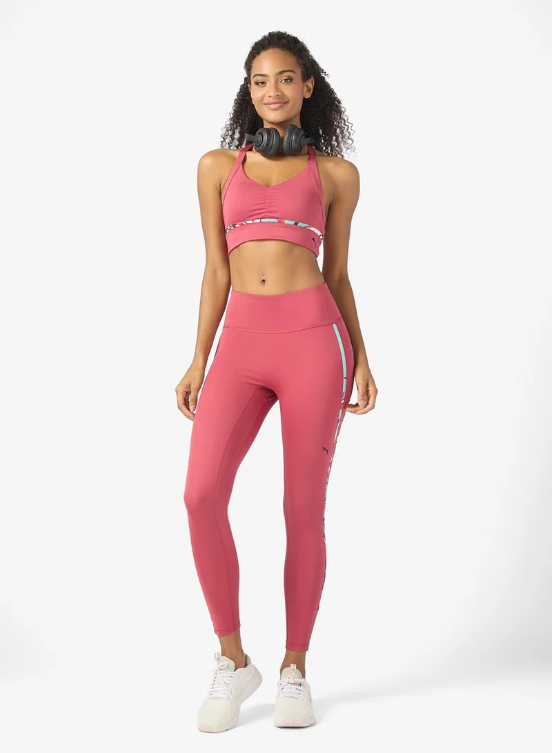 PUMA rose 7/8 All Over Printed Tropical High Waist Tights for Women | Best Price UAE