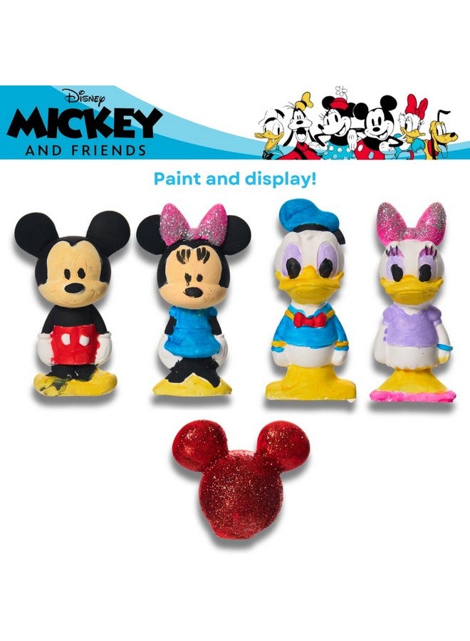 Innovative Designs Disney Mickey and Friends DIY Paint Your Own Figurines Arts and Crafts Set for Kids, Paint, Paint Brush, and Glitter - Mickey Mouse, Minnie Mouse, Daisy and Donald Duck - Image 5