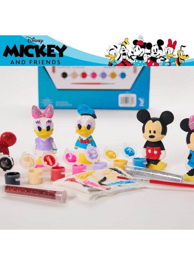 Innovative Designs Disney Mickey and Friends DIY Paint Your Own Figurines Arts and Crafts Set for Kids, Paint, Paint Brush, and Glitter - Mickey Mouse, Minnie Mouse, Daisy and Donald Duck - Image 4