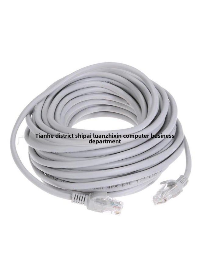 Generic Mechanism Finished Network Cable 1/1.5/2/3/5/10/15/20 M Computer Router Cable Network Jumper-Color:Gray White-Line Length:3 M  - Image 5