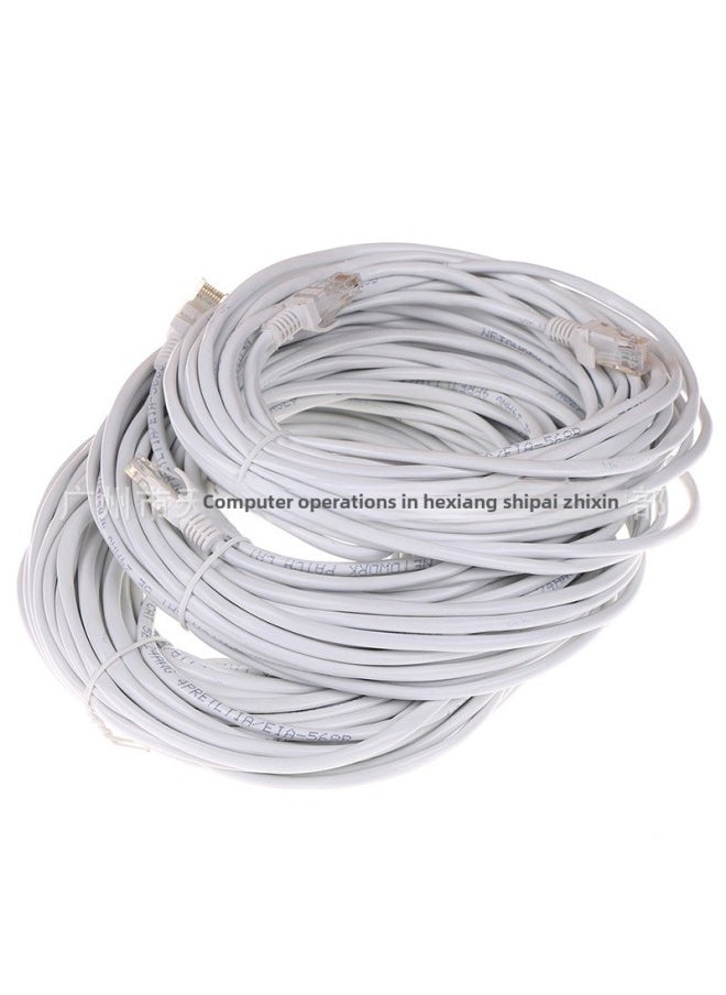 Generic Mechanism Finished Network Cable 1/1.5/2/3/5/10/15/20 M Computer Router Cable Network Jumper-Color:Gray White-Line Length:3 M  - Image 4