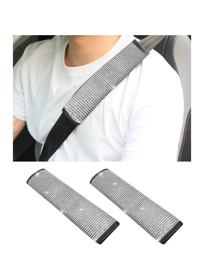 Generic Diamond Car Seatbelt Covers Glitter Rhinestone Car Seat Belt Strap Cover  - Image 1