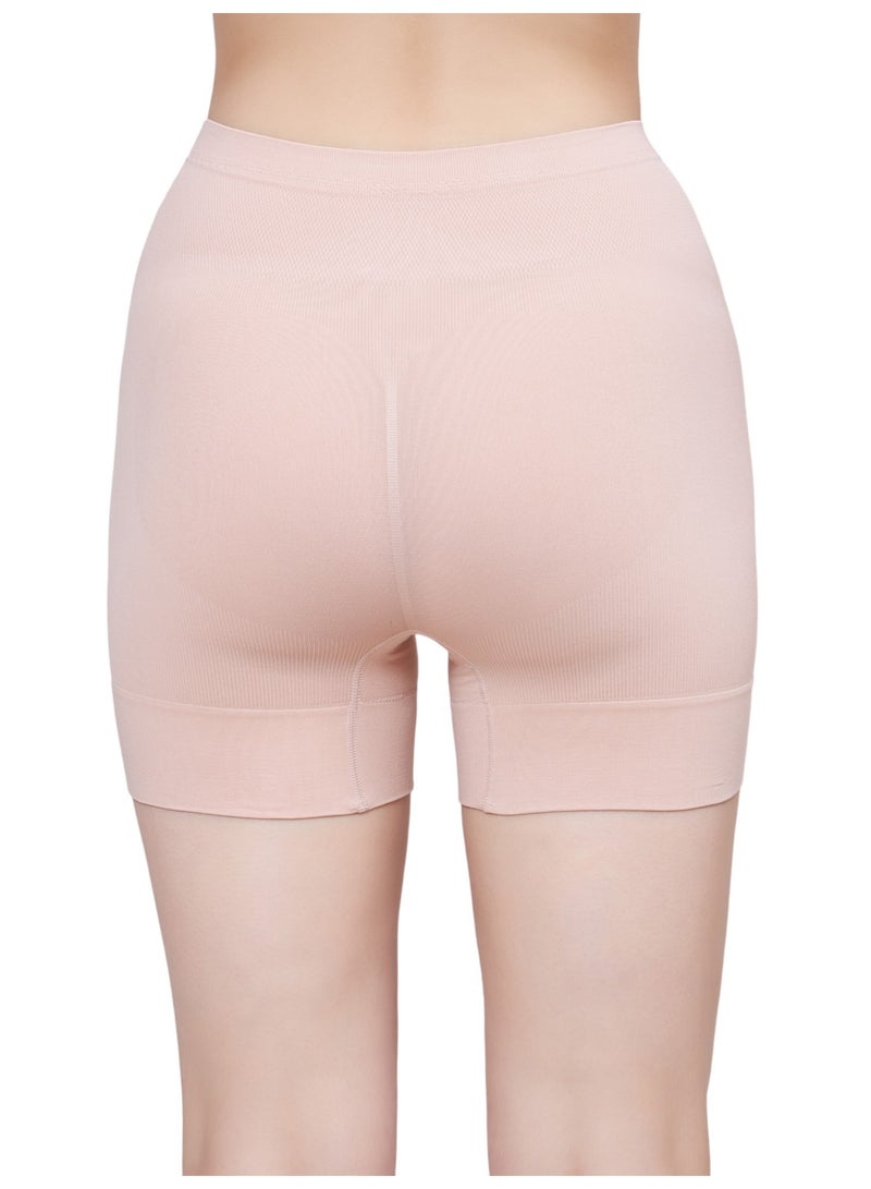 Glamroot Seamless High Waist Tummy Control Shapewear Boyshort Panty, Size M -XXL, Black/Beige (Pack Of 2) - Image 5