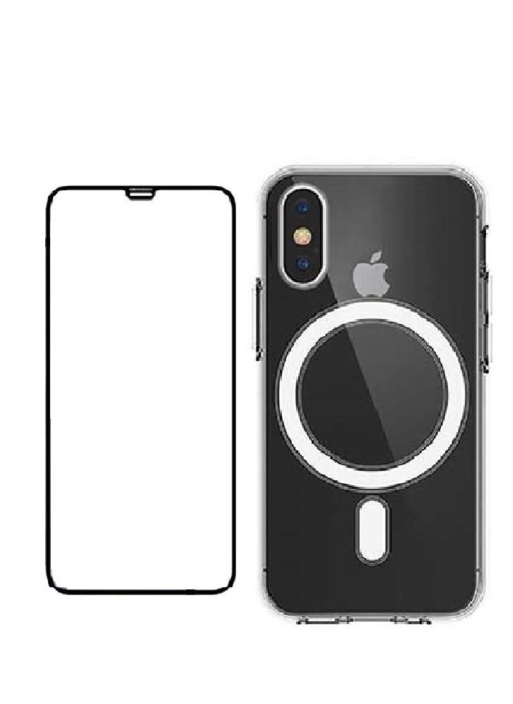 HEXABEX - 2in1 Screen Protector with Clear Magsafe Case for iPhone Xs Max - Image 1