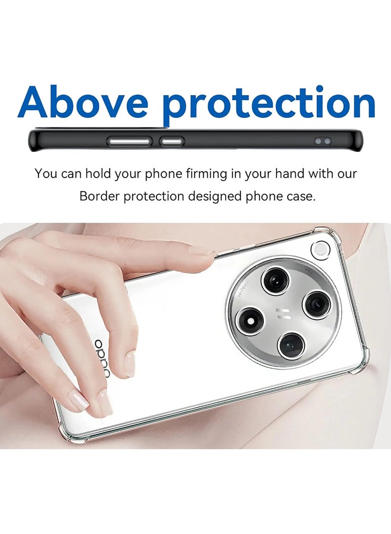 For Oppo Find X8 Pro Case, Soft TPU Back Cover Shockproof Silicone Bumper Anti-Fingerprints Full-Body Protective Case Cover for Oppo Find X8 Pro (Transparent) - Image 5
