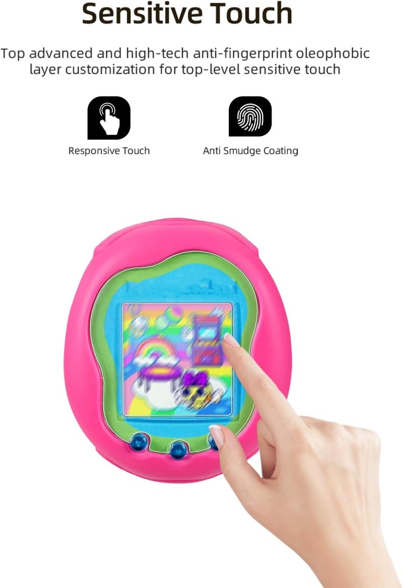 WUNIAK Screen Protector for Tamagotchi Uni Virtual Pet Machine,Panel Protector Nano Explosion-Proof Soft Film,Full Coverage&Bubble-Free Installation,6 Set - Image 3