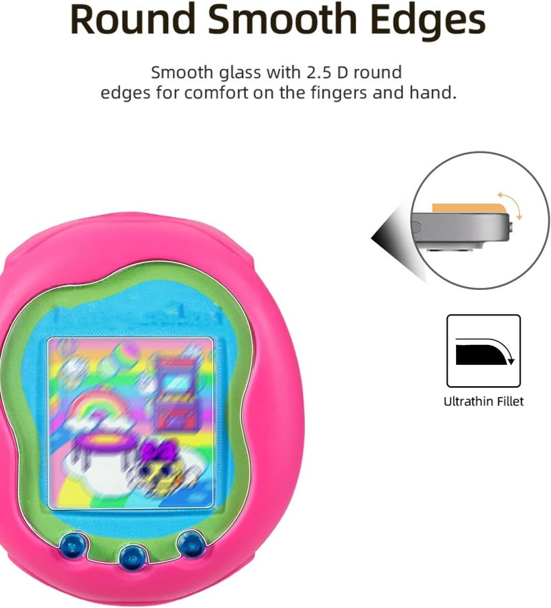 WUNIAK Screen Protector for Tamagotchi Uni Virtual Pet Machine,Panel Protector Nano Explosion-Proof Soft Film,Full Coverage&Bubble-Free Installation,6 Set - Image 2