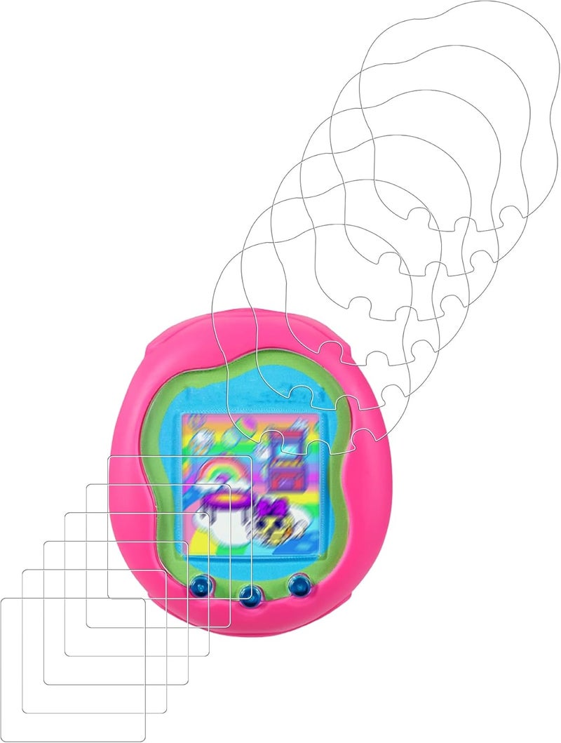 WUNIAK Screen Protector for Tamagotchi Uni Virtual Pet Machine,Panel Protector Nano Explosion-Proof Soft Film,Full Coverage&Bubble-Free Installation,6 Set - Image 1