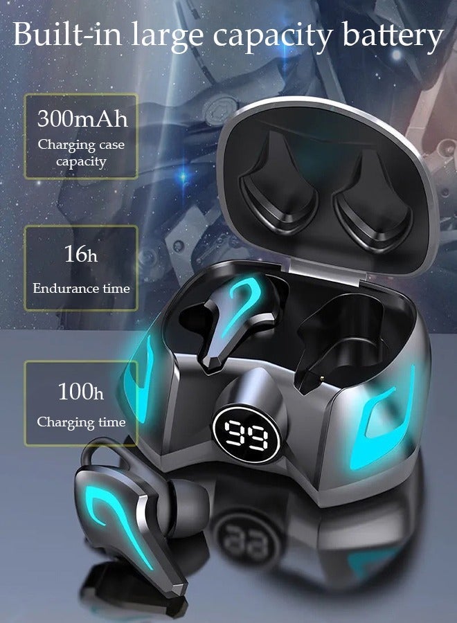 DUNISO Game Wireless Bluetooth 5.2 Headset High-End High Sound Quality in-Ear Binaural Noise Reduction with Charging Case for in-Ear Buds IPX5 Waterproof - Image 4