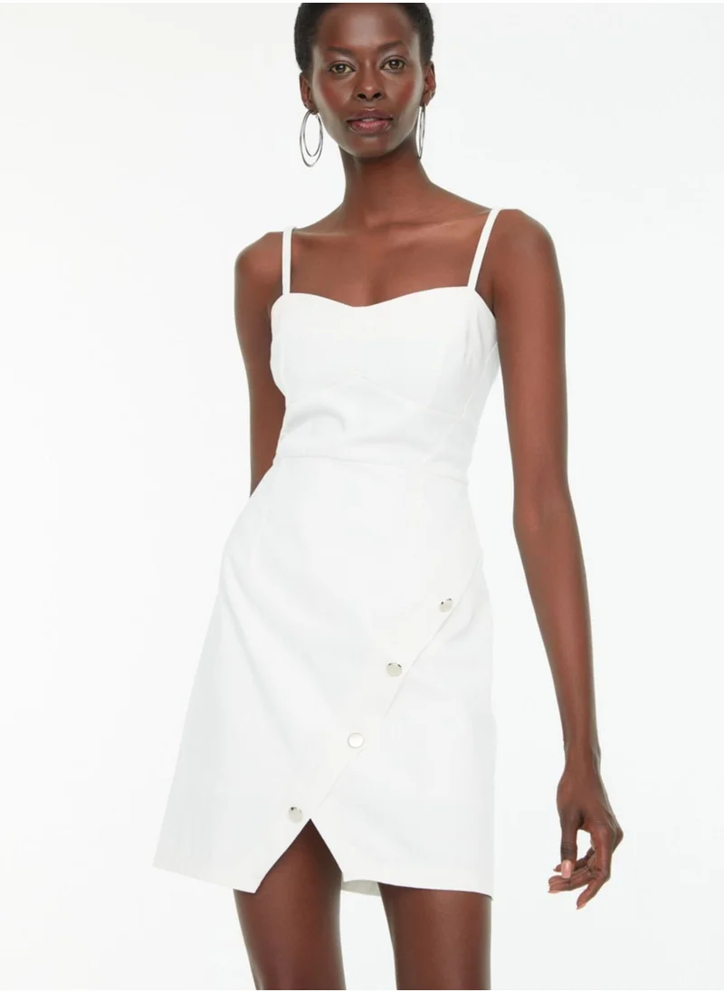 trendyol Strappy Button Detail Dress