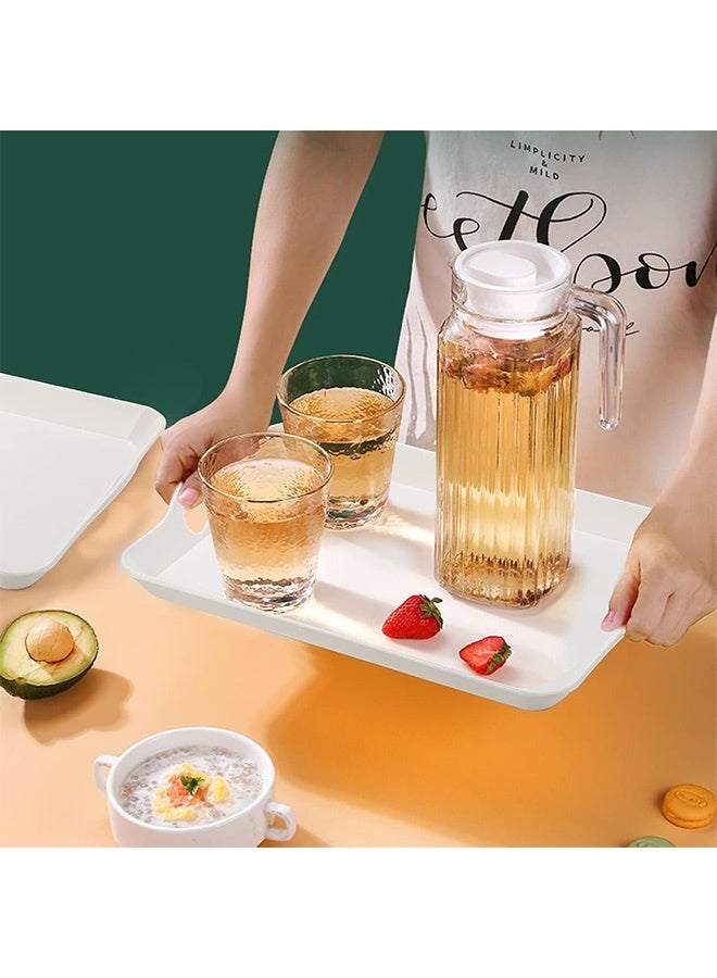 3 Pack Serving Trays with Handles, Reusable Serving Platters, Stackable Kitchen CounterTop Tray, for Cookie, Appetizer, Charcuterie, Snack, Dessert, Restaurant, Party Food Display (41 * 28cm, 3Pcs)  - Image 5