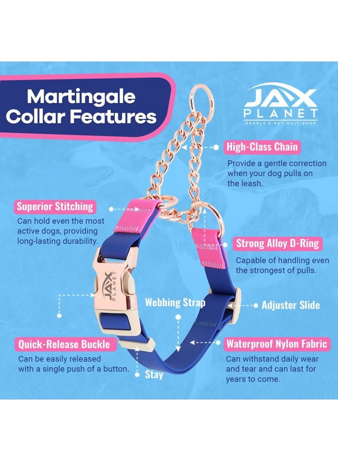 JAX PLANET Jelly Waterproof Martingale Dog Collar, No Pull Nylon Collar with Alloy Metal Buckle & D-Ring for Outdoor Training and Walking, Anti Pull, Escape Free, One Time Adjustment - Image 2