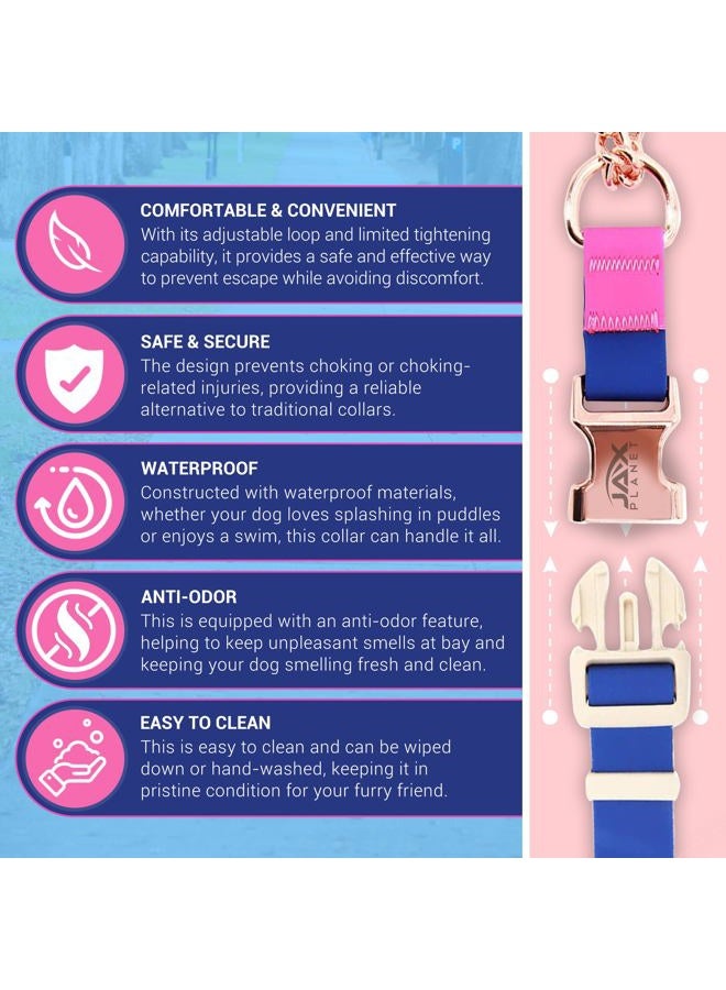 JAX PLANET Jelly Waterproof Martingale Dog Collar, No Pull Nylon Collar with Alloy Metal Buckle & D-Ring for Outdoor Training and Walking, Anti Pull, Escape Free, One Time Adjustment - Image 3