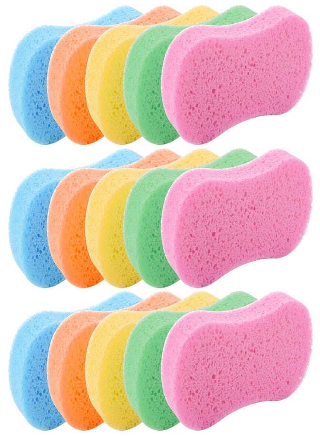 TOPZEA 15 Pcs Car Wash Sponges, Large Thick Handy Cleaning Scrubber Washing Sponge Pads for Cars, Bike, Boat, Kitchen, with Vacuum Compressed Packing, 5 Colors - Image 1