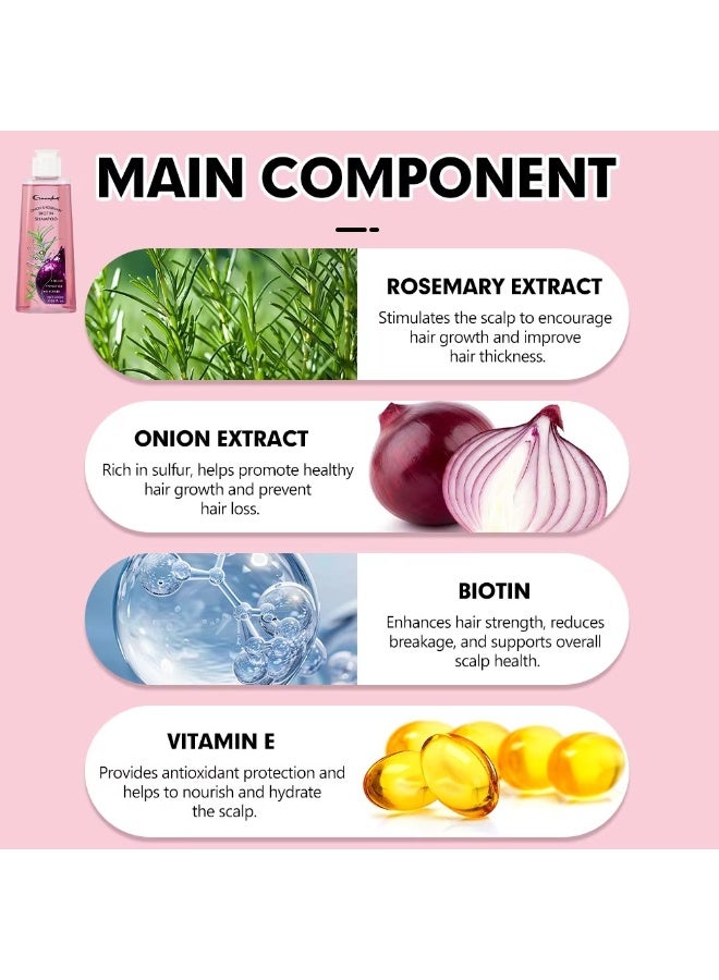 GUANJING Onion Rosemary Biotin Shampoo 200 ml Hair Growth Anti Hair Fall Strengthening Nourishing Shampoo - Image 2