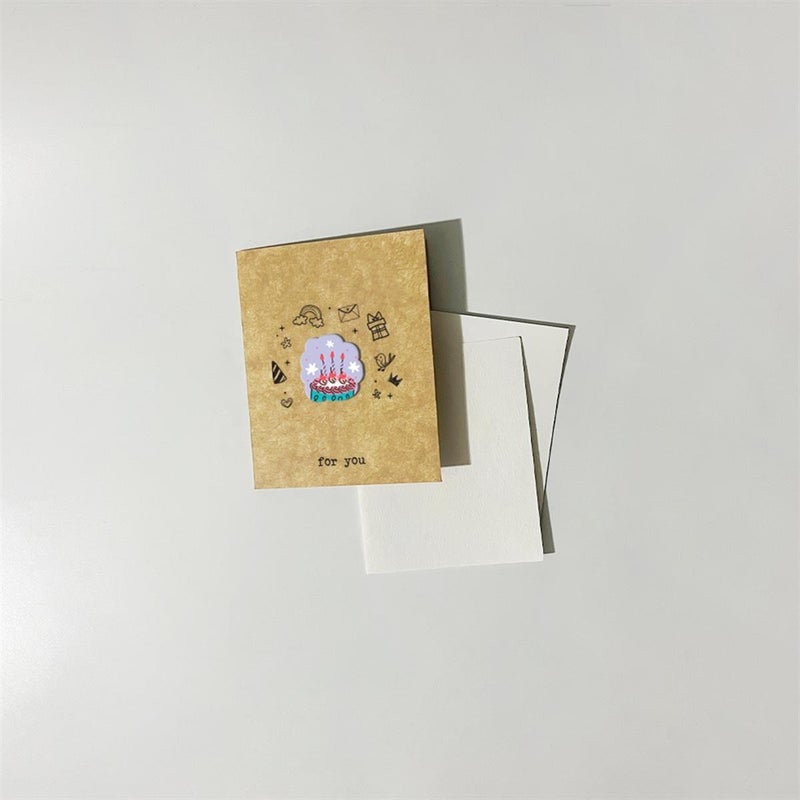 Birthday Cake Illustration 3D Greeting / Gift Card