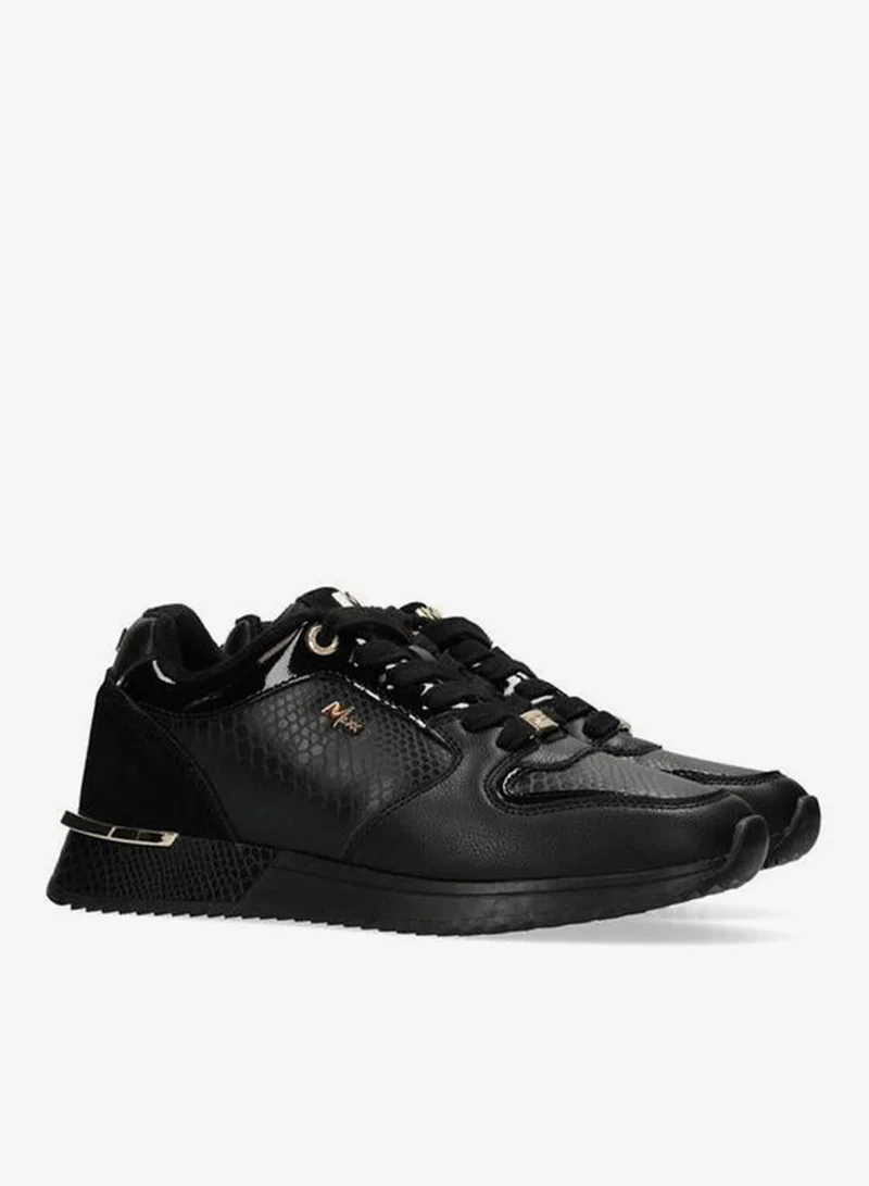 MEXX Textured Sneakers with Lace-Up Closure and Metal Accent